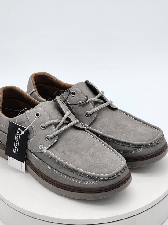 Aston Marc Other - Aston Marc Newport Men’s Gray Moc Toe Casual Comfort Shoes Size 10 M New